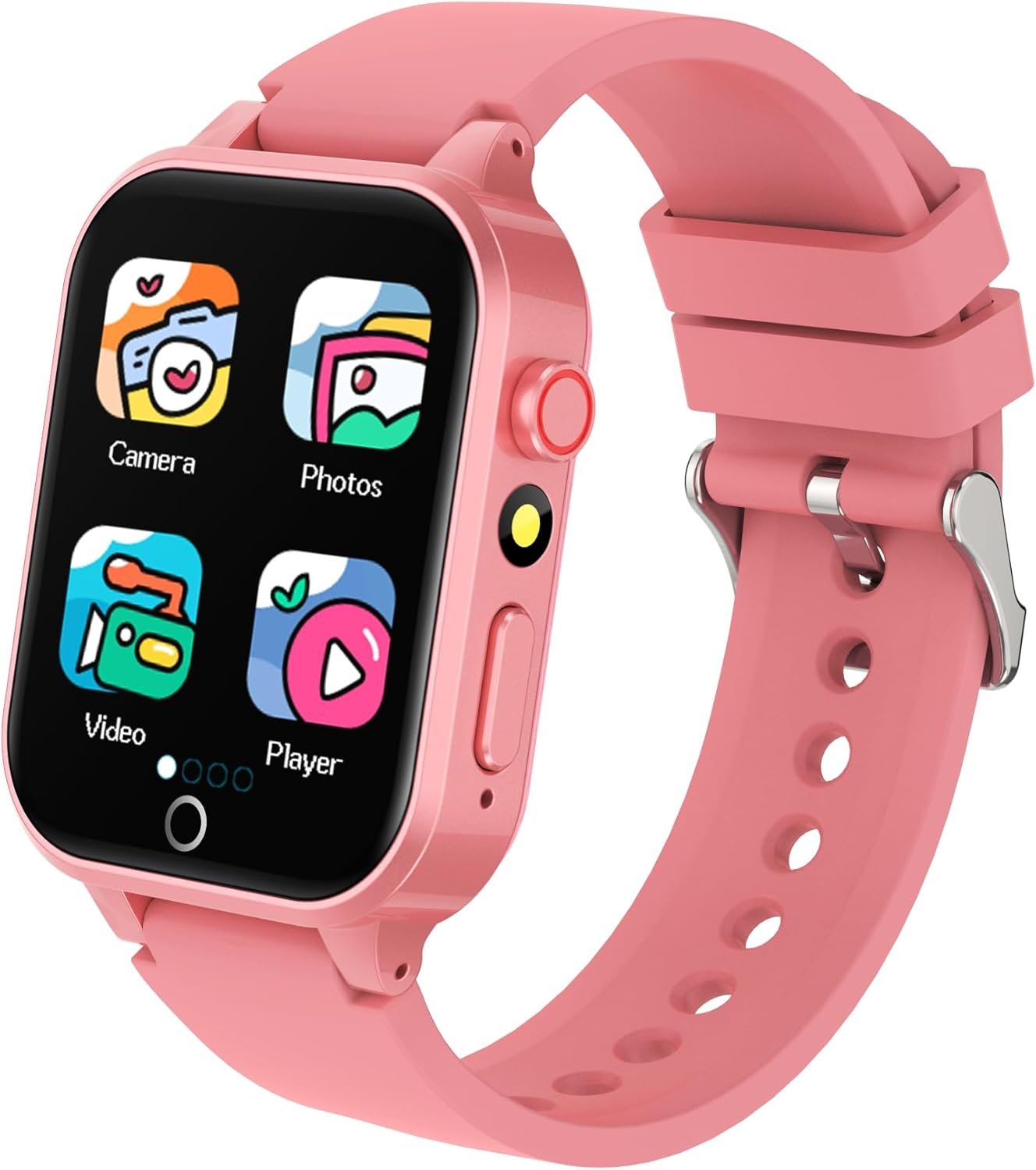 Kids Smart Watches Girls Age 6-12, 26 Games Touchscreen Kids Watch with Video Camera Music Player Learning Cards Audiostory Flashlight 12/24 hr Educational Toys Birthday Gifts for Girls Ages 6 7 8