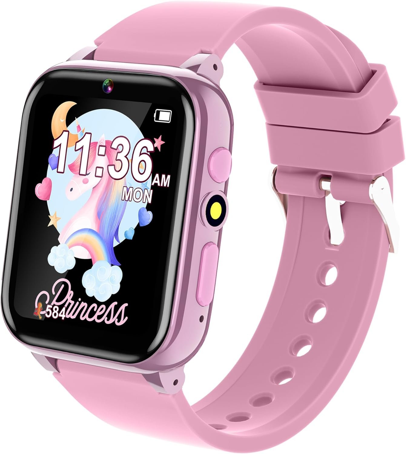 Kids Watch for Girls Ages 3-12 Girls Watch with 26 Games Pedometer Selfie Camera Calendar Learning Card Audio Book Educational Toy Watch for Girls Birthday Gift Ideas for Kids