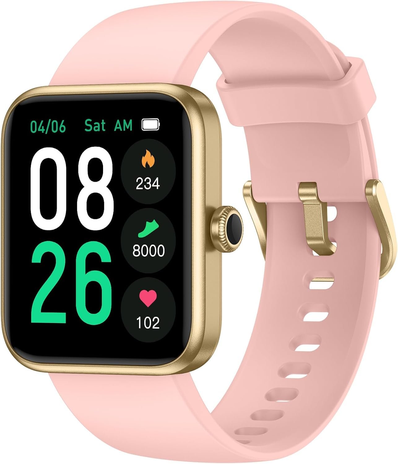 Smart Watch, Fitness Tracker Watch with Heart Rate Monitor, SpO2, Sleep Tracker, 5ATM Waterproof Smartwatch for Women Men Step Counter Pedometer Fitness Watch for iOS and Android Phones