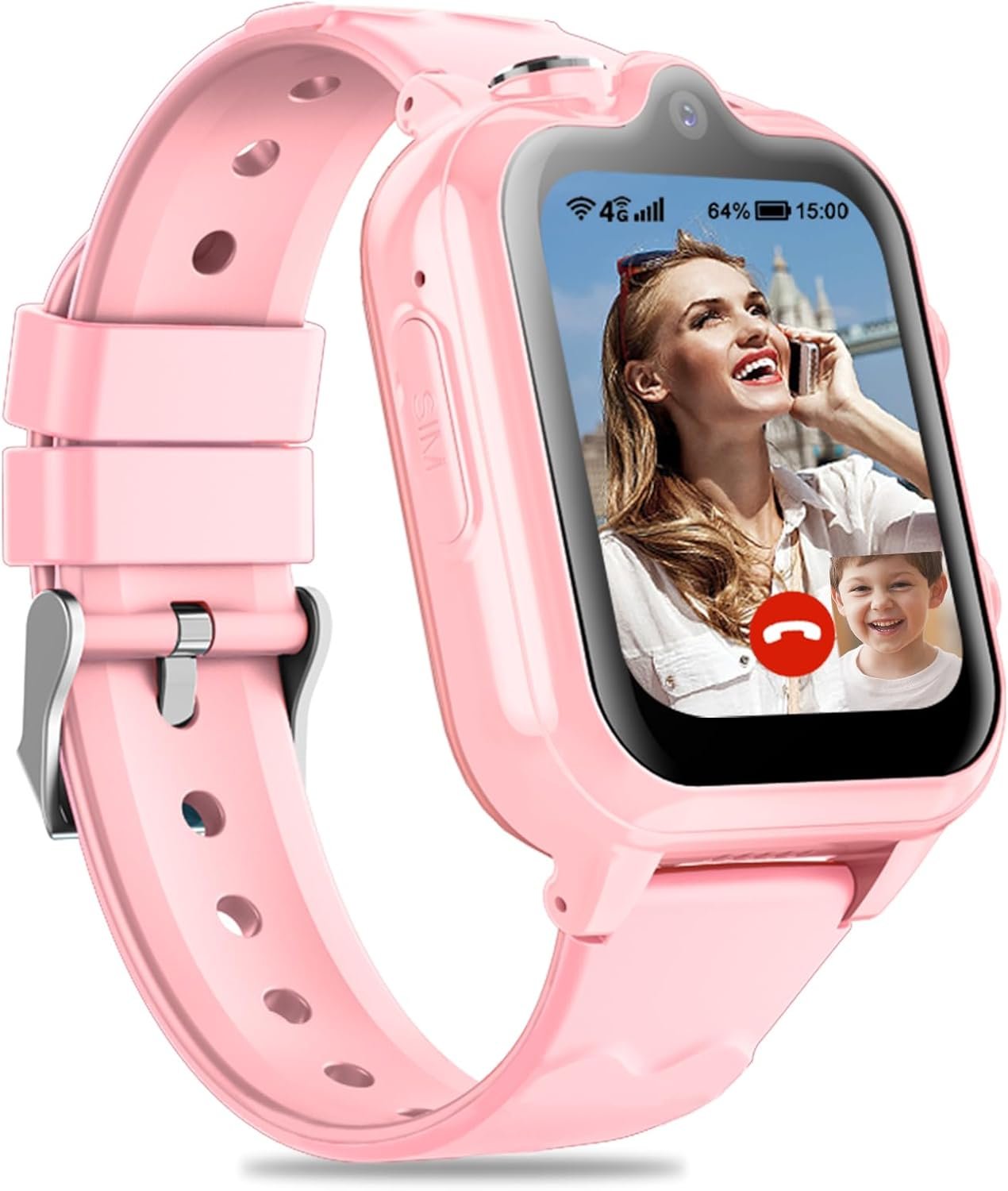 Smart Watch for Kids, 4G Phone Calling Text Messaging Child Phone Smartwatch with WiFi, Voice Video Chat, Bluetooth, Alarm, Pedometer, Wrist Watch for 4-16 Boys Girls Birthday Gifts.