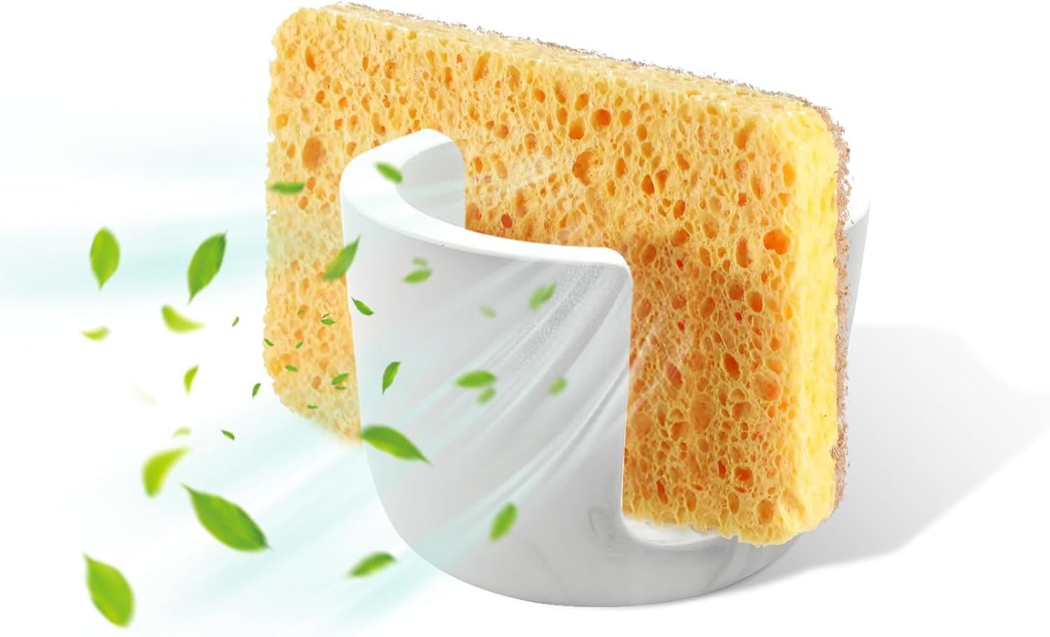 diatomite Sponge Holder for Kitchen Sink, Diatomite Sponge Holder for Absorbent Kitchen, Cute Kitchen Accessories for Sink Counter (White)