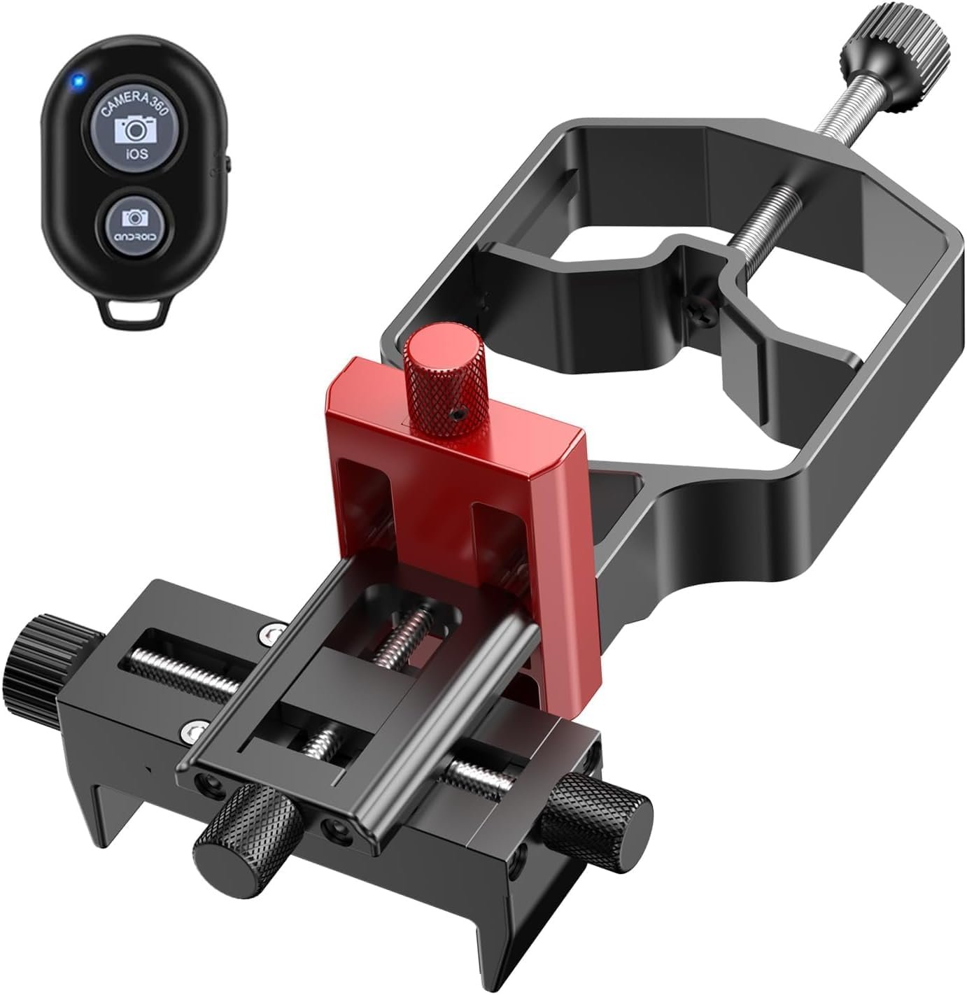 tridaptor – Universal Phone Scope Digiscoping Adapter|High-Precision XYZ Metal Telescope Mount 3-Axis Smartphone Holder for Spotting Scope Monocular Binos|Fits All Cell Phone Camera/Max 2.4″ Eyepiece