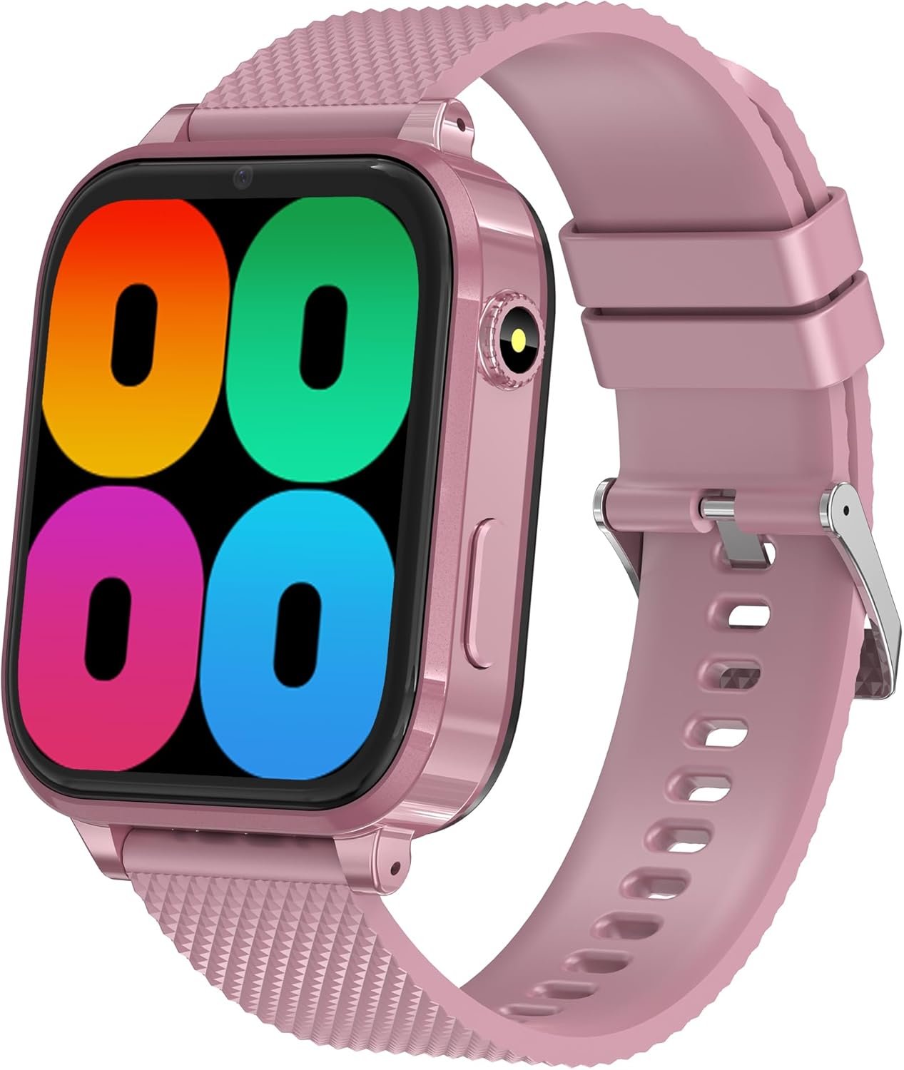 4G Kids Smart Watch for Girls with GPS Tracker Gifts for Kids Ages 5-12 Cell Phone Watch with SOS and Voice Call Alarm Clock Touch Screen 7 Puzzle Games Watch Toys for Birthday Christmas