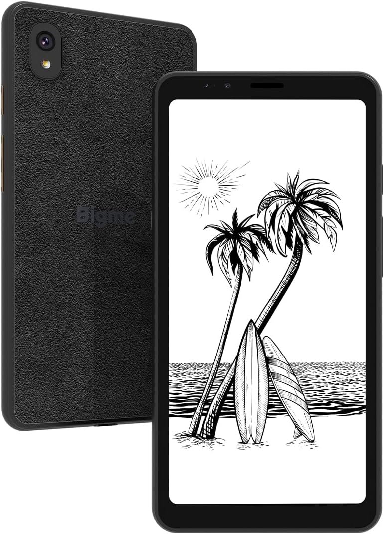 Bigme E-Ink Screen Mobile Hibreak, 6G+128GB Android 11 Smartphone, 36-Level Front Light, 3300mAh Battery, 5+13MP Camera – Black and White