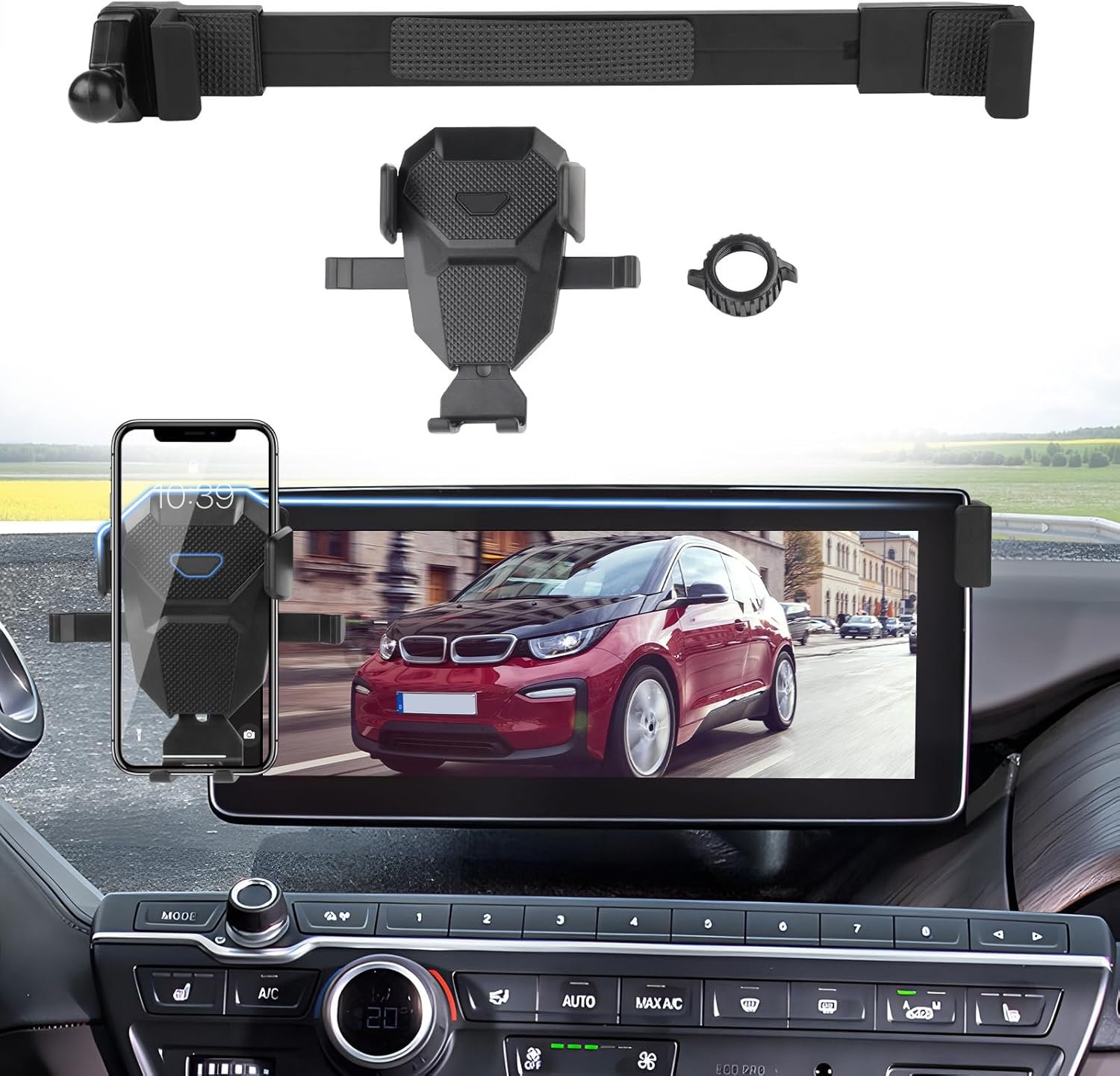 Car Phone Holder for 2014–2021 BMW i3/X3 X4 2022-2025 Accessories,Adjustable GPS BMW i3 Cell Phone Mount for 12.3-inch Screen,Hands-Free Ultra Stable Air Vent Phone Stand