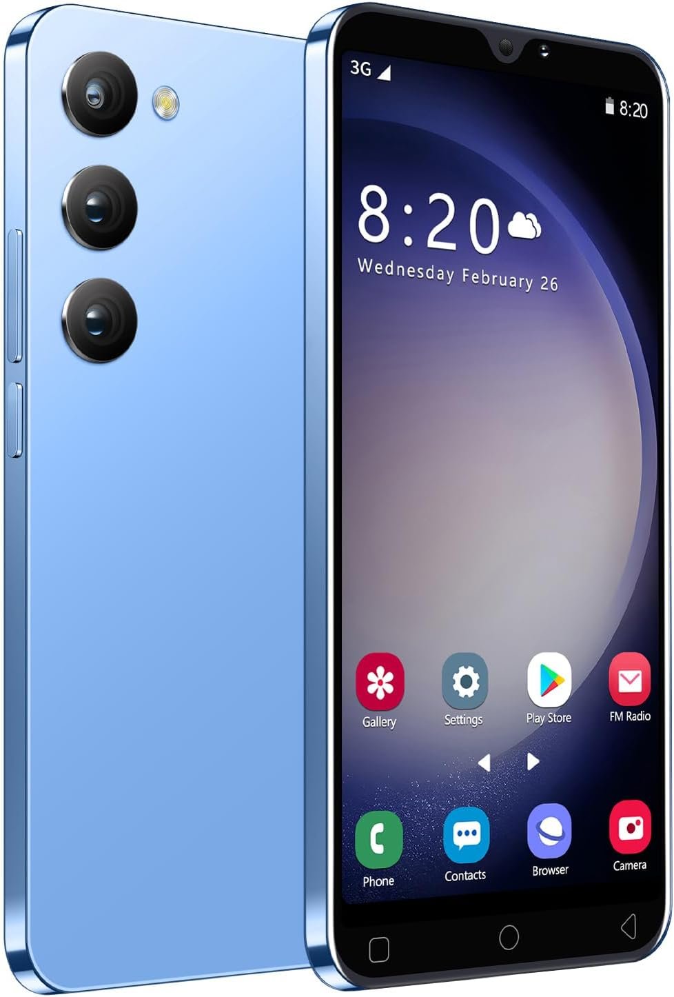 Cheap Mobile Phones, 5.0 Inch, Android 9.0, Dual SIM Dual Camera, Quad Core, 16GB ROM【Expandable up to 128GB】, Support WiFi/Bluetooth/FM, Face Unlocked Phones (Blue)