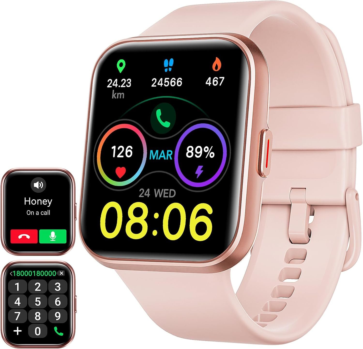 ENOMIR Smart Watches for Women, Fitness Watch for iPhone/Samsung/Android (Answer/Make Call& Alexa Built-in), Activity Trackers with 100 Sports &5ATM, Smartwatches with Heart Rate SpO2 Sleep Monitor