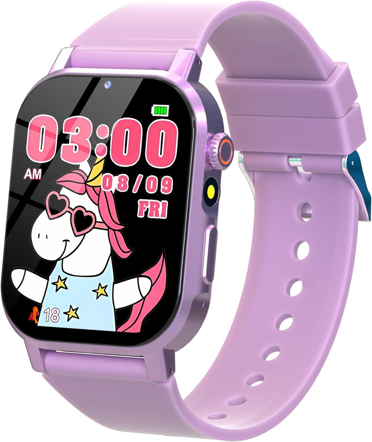 Kids Smart Watch for Girls Age 5-12 with 32 Puzzle Games 12/24 Hr Camera HD Touch Screen Video Music Alarm Learn Cards Audiobook Pedometer Flashlight Birthday Gifts Toys for 6 7 8 9 10 Years Old Girls