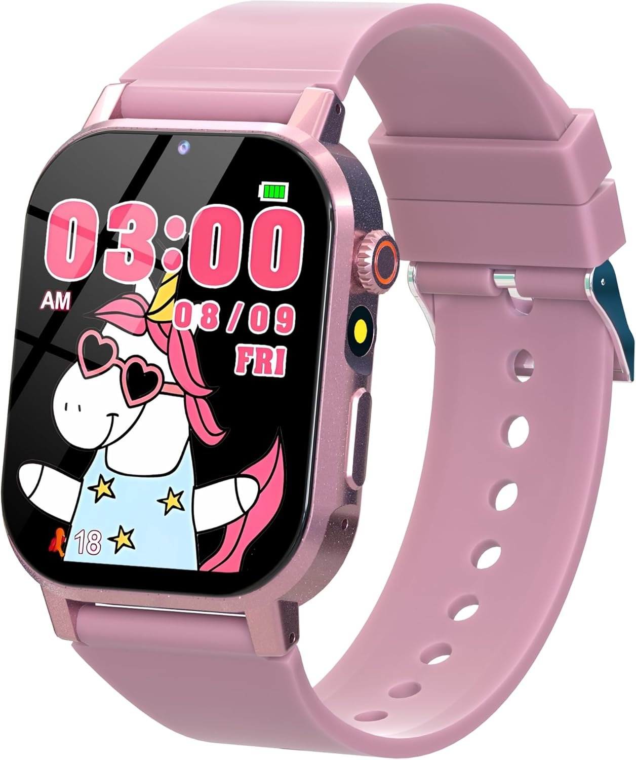 Kids Smart Watches Girls, Kids Watch for Girls Age 5-12 with 32 Puzzle Games 12/24 Hr Camera HD Touch Screen Video Music Alarm Pedometer Flashlight Birthday Gifts Toys for 6 7 8 9 10 Years Old Girl