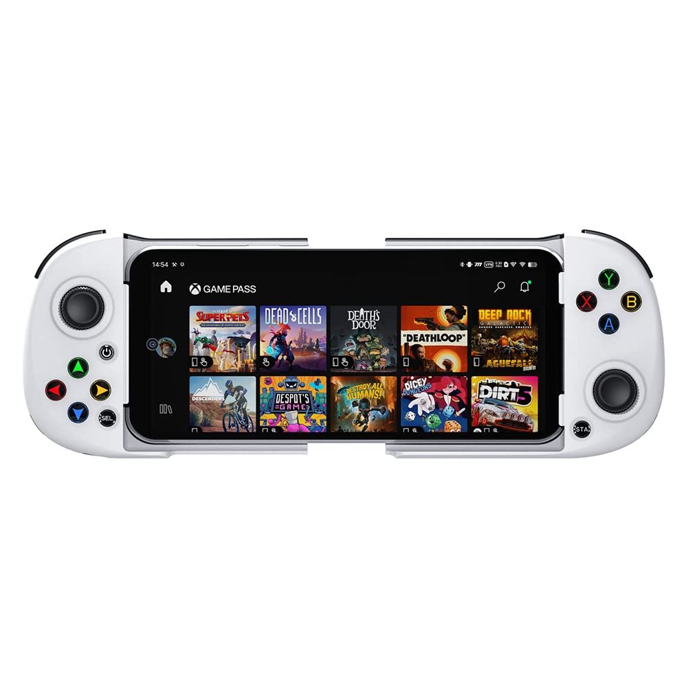 ShanWan Mobile Game Controller for iPhone with Phone CASE Support, Bluetooth Wireless Gamepad – PS Remote Play, Xbox Cloud, Steam Link, GeForce Now, MFi Apple Arcade Games-Long Battery Life