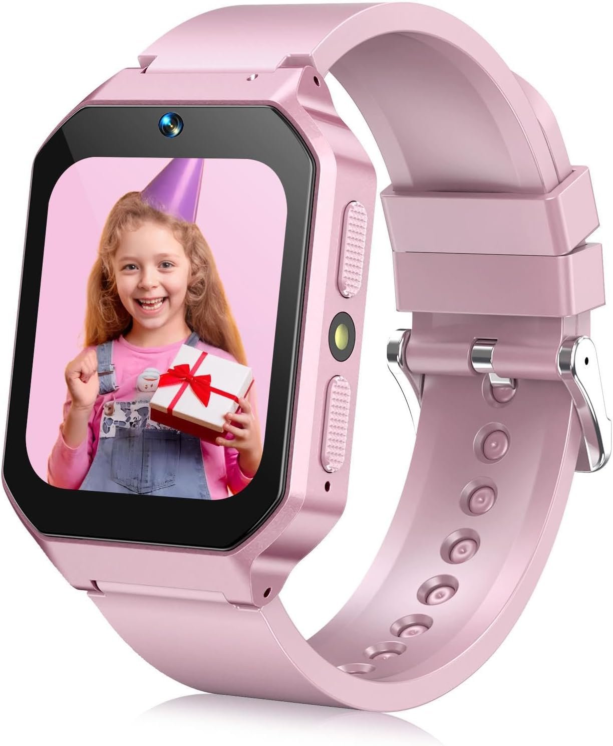 Smart Watch for Kids 3-12 Years Boys Girls, 26 Puzzle Games, Smartwatch with Camera, Pedometer, Stopwatch, Video Voice Music Player Calendar Alarm Clock Learn Card for Children Gifts (Pink)