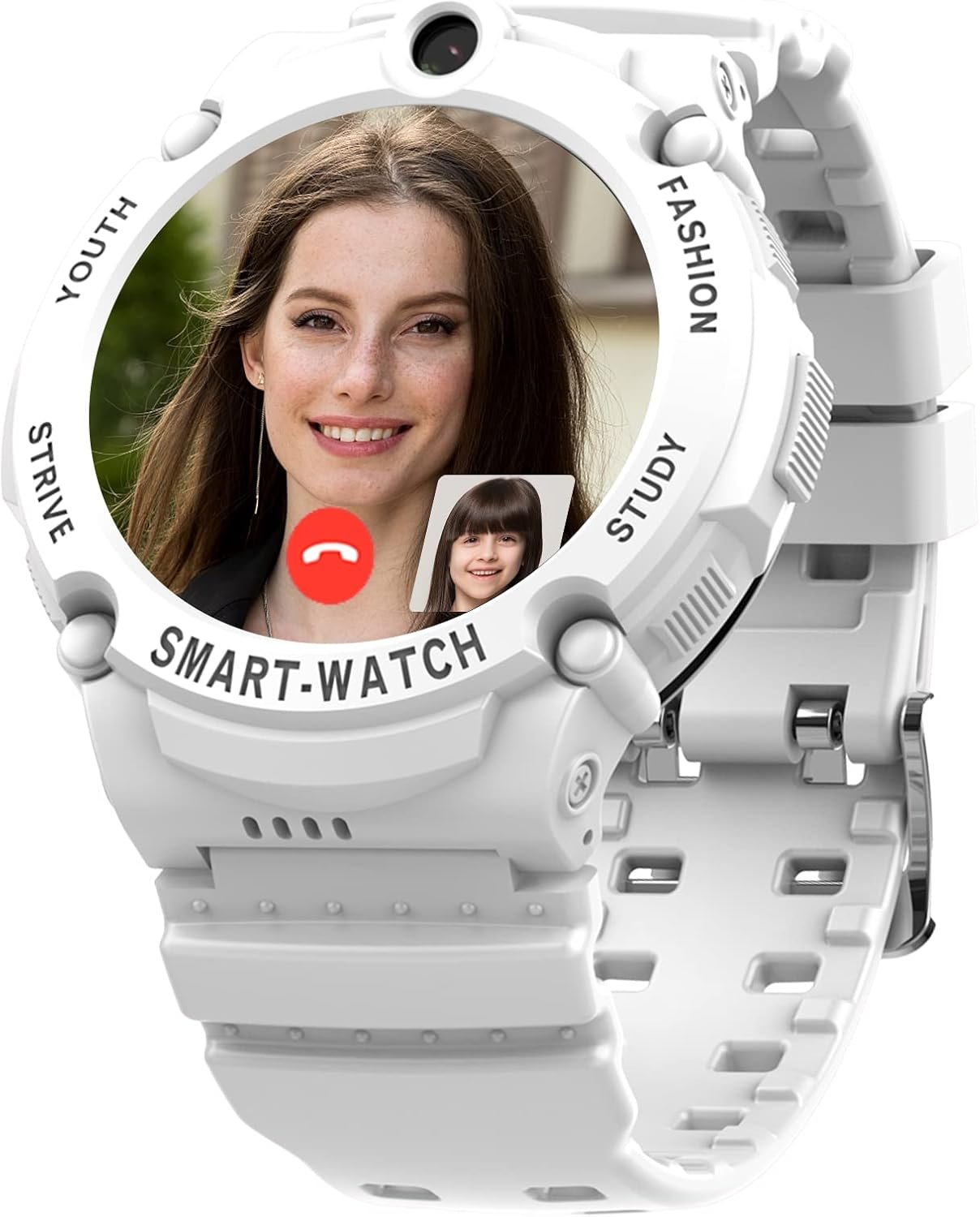 Volga 4G Smart Watch for Kids,Smartwatch Phone with GPS Tracker,Two-Way Voice&Video Call,Camera,Video Recorder Player,Music Player,SOS,Kids Smart Watch for Boys Girls Age 4-15 Years Old(White)