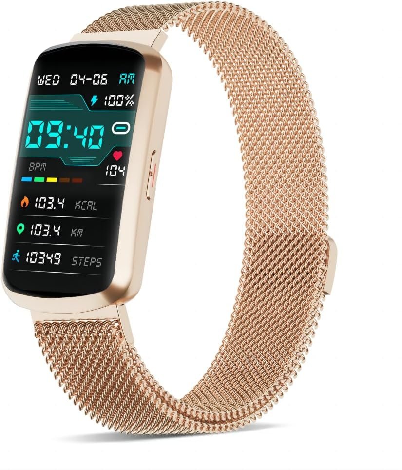 Health Fitness Tracker, Smart Watch with 24/7 Heart Rate and Blood Pressure Monitor, Activity Tracker with Blood Oxygen, 120 Sport Mode Waterproof Sleep Tracker for Women Men