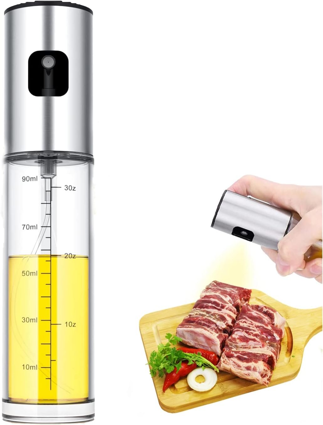Oil Sprayer for Cooking,100ml Olive Oil Spritzer,Oil Sprayer for Air Fryer, Salad,BBQ,Roasting
