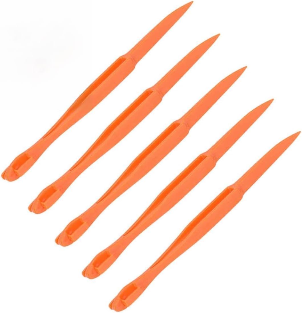 Alipis 5Pcs Long Plastic Orange Peelers Fruit Slicers and Cutters for Peeling Lightweight Kitchen Gadget Yellow