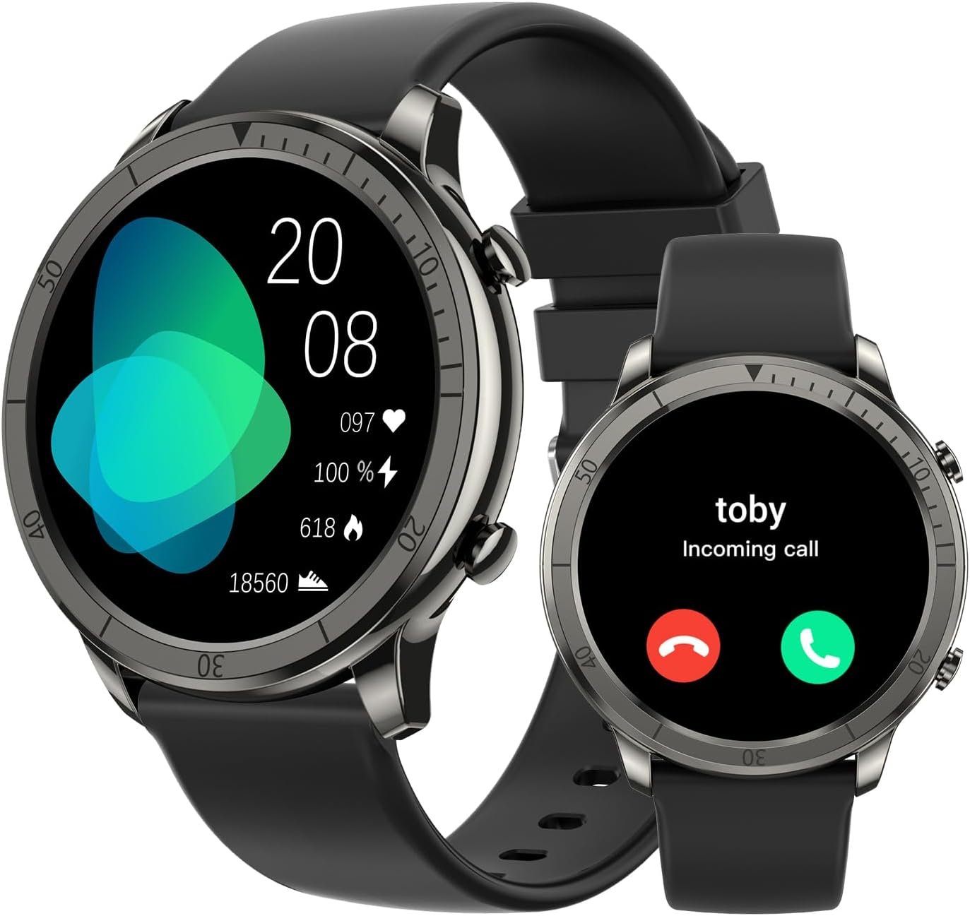 BENIO Smart Watch, Health Fitness Tracker Watch for Men Women IP68 Waterproof, Multi-Sport Mode Activity Tracker, Heart Rate/SpO2/Sleep/Stress Pedometer Step Calorie Counter for Android & iPhone