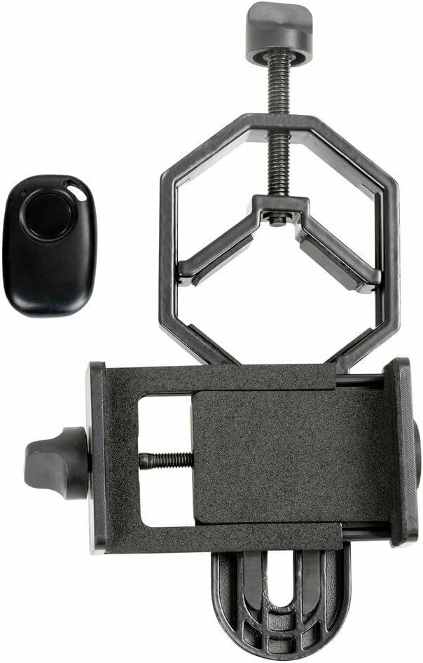 Celestron 81037 Universal Digiscoping and Astroimaging Smartphone Adapter DX Kit with Bluetooth Remote – Connects Your Smartphone Camera to an Eyepiece to Capture Images and Video, Black