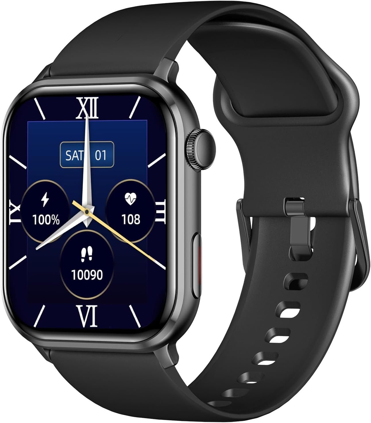 CoCo BT2-Z Bluetooth Smartwatch for Seniors Men and Women, Personal Emergency PERS, Health Monitor, Heart Rate, Blood Oxygen Measuring, Fall Detection, Medication Reminder, Mother’s Day Gift