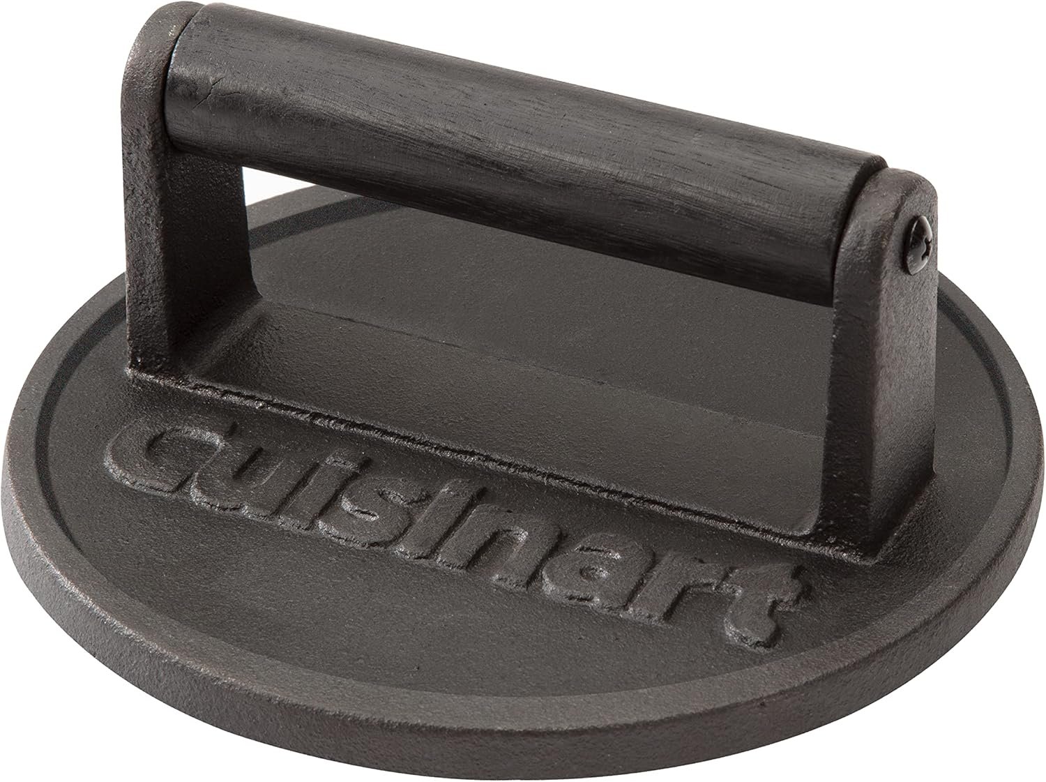Cuisinart 6.5″ Cast Iron Smashed Burger Press, Juicy and Crispy Burgers for BBQs, Cookouts