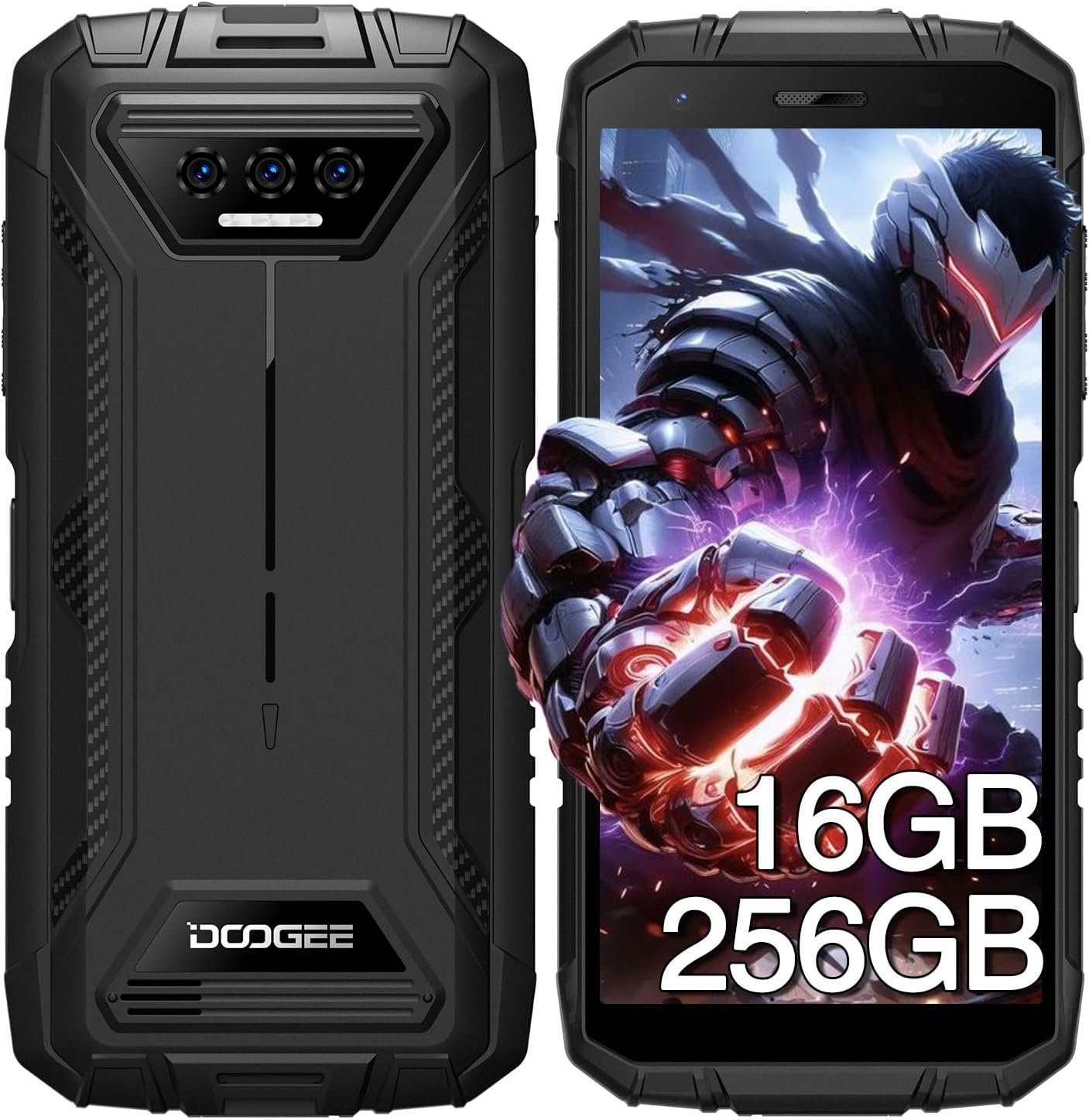 DOOGEE S41 MAX Rugged Smartphone Unlocked 2024,16GB+256GB/1TB Android 14 Rugged Phone,6300mAh Rugged Cell Phone,5.5″ HD+ Rugged Mobile Phone,IP68 Waterproof Cell Phone,Dual 4G SIM/Face ID/OTG/NFC/GPS