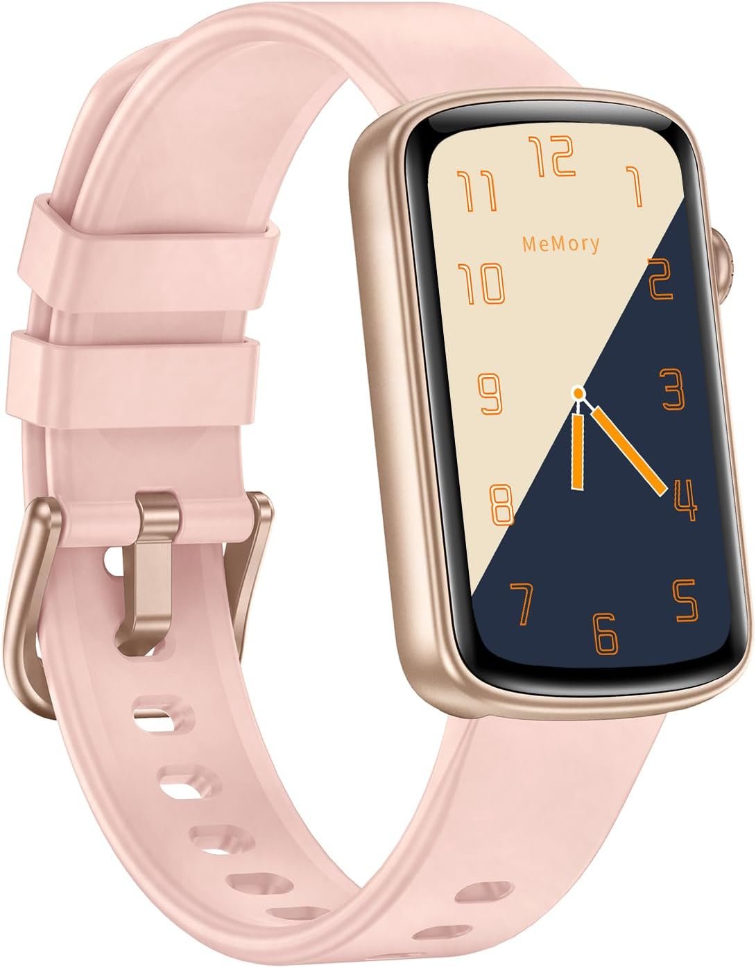 Fitness Tracker with Heart Rate/Sleep/Blood Oxygen Monitor, Slim Fitness Watch for Women Men IP68 Waterproof Pedometer Calories/Steps Counter Health Watch Activity Tracker (Pink)