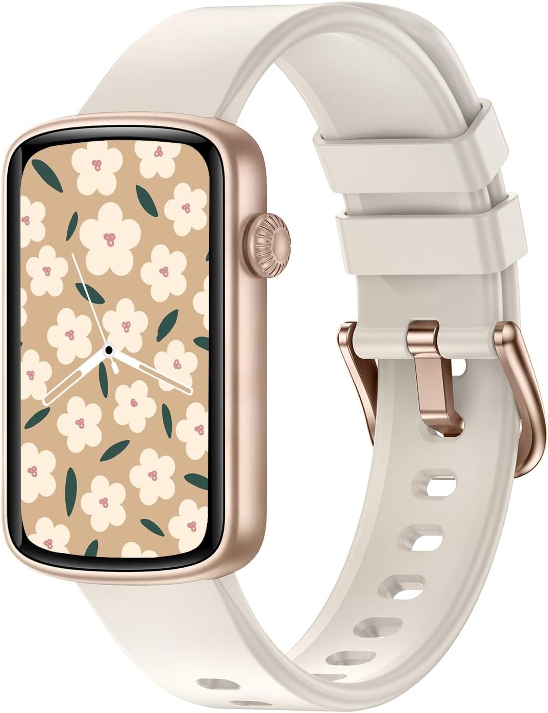 Fitness Watches for Women, LYNN2 Fitness Tracker with Heart Rate Monitor Blood Oxygen/Sleep Tracker Pedometer, Slim Step Tracker Watch for iOS/Android Phones Waterproof Milky White