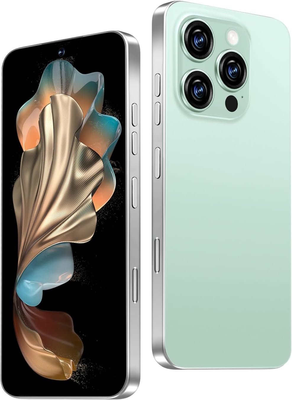 I16 PROMAX Unlocked Phone,12+512GB Smartphone, Android 14.0, Long Battery Life 7000mAh,6.99″ Display 68+108MP Zoom Camera,with Dual SIM, Fingerprint Lock, Face ID (Green)