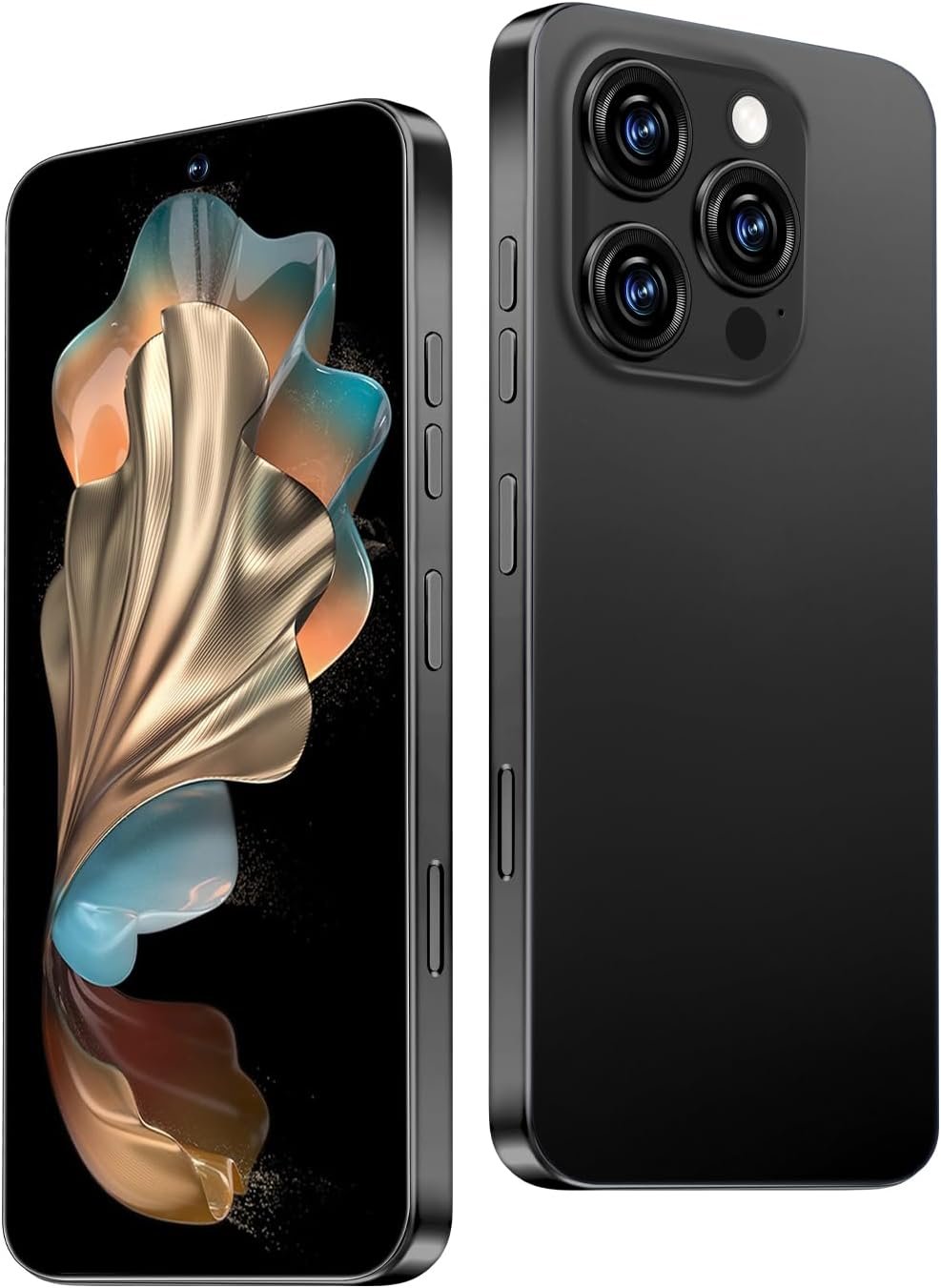 I16 PROMAX Unlocked Phone,8+256GB Smartphone, Android 13.0, Long Battery Life 7000mAh,6.99″ Display 68+108MP Zoom Camera,with Dual SIM, Fingerprint Lock, Face ID (Black)