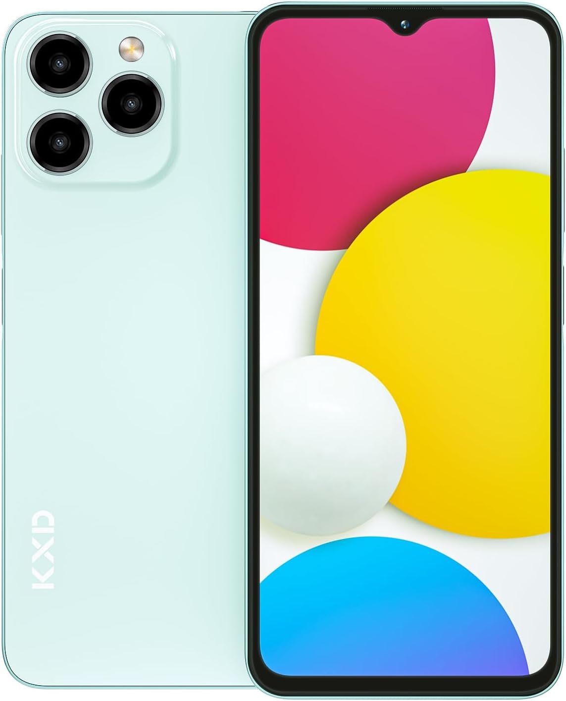 KXD A07 Smartphone | 6.52-Inch Screen Cell Phone | 4500 mAh Battery | 8/128GB with 256GB Extend Memory | Android 12 Unlocked Mobile Phone | 13 MP + 8MP Main/Front Camera | Green