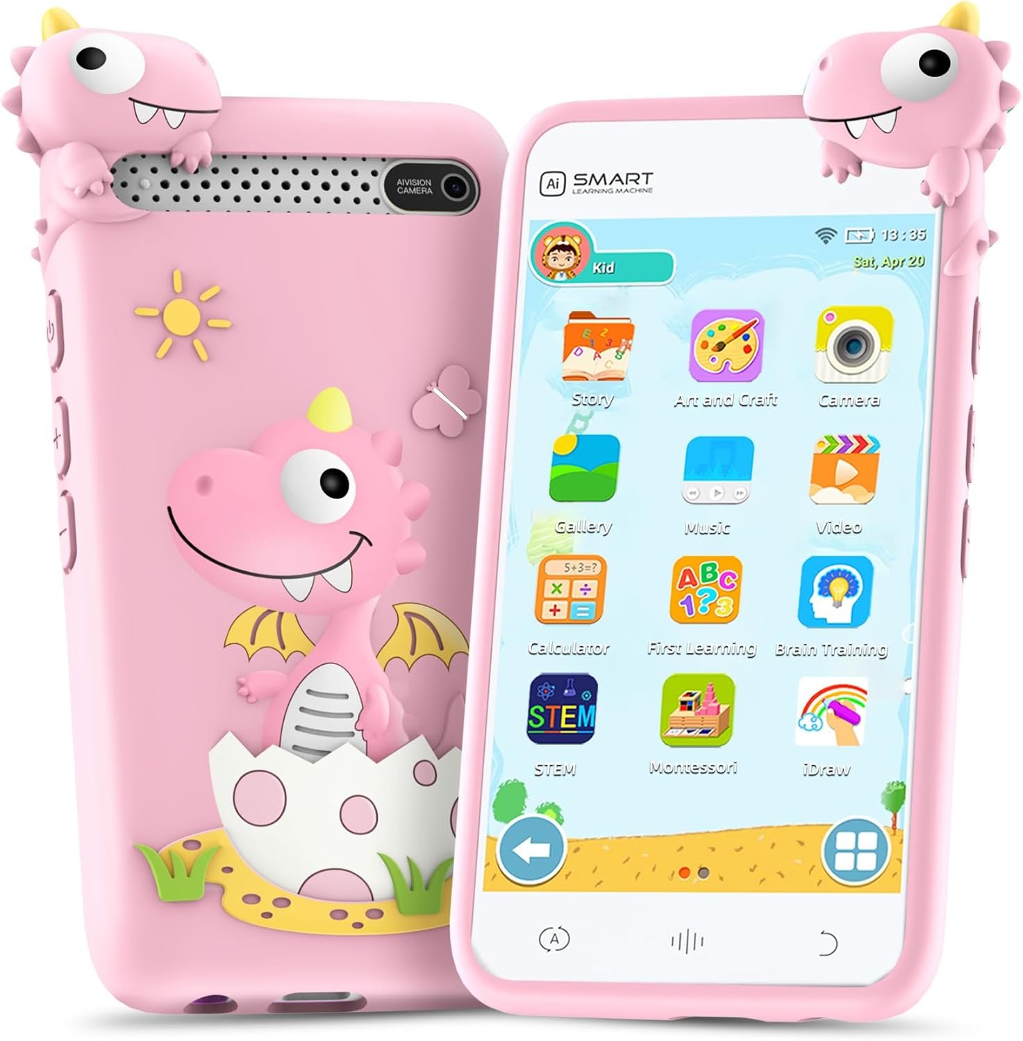 Kids Toy Phone, 3.97-inch Smartphone for Toddler with Camera and Music Player, Perfect Toy for Little Explorers, Featuring Over 200 Educational and Brain-Boosting Games, for Aged 3-12 Children.