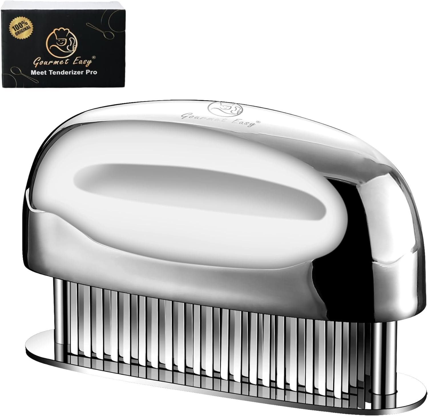 Meat Tenderizer Tool, Ultra Sharp Needle Blades 100% Stainless-Steel, Heavy-Duty Kitchen Gadgets, Hand Held Meat Tenderizer Needle Tool, Cooking Gadget for Tenderizing Chicken, Steak, Veal, BBQ