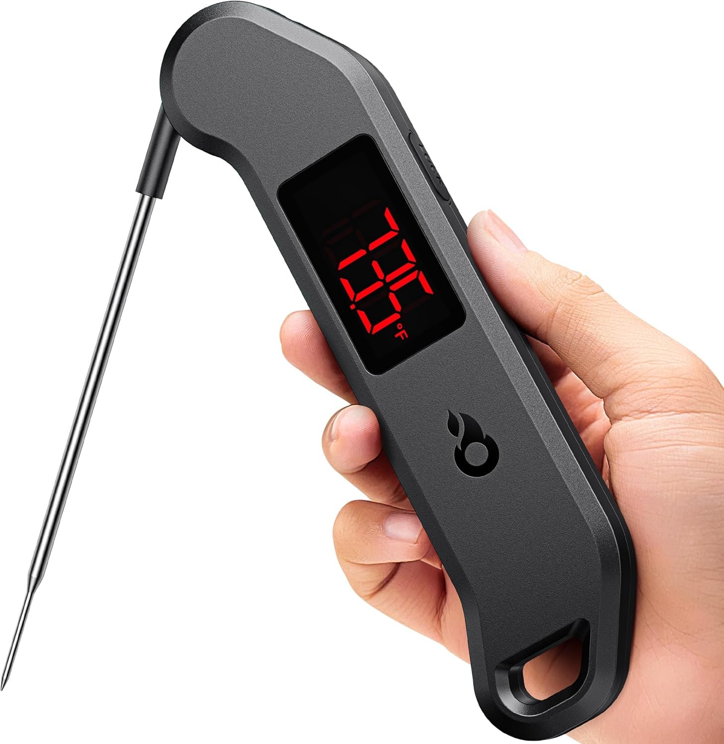 Meat Thermometer Digital, 1 Sec Instant Read Food Thermometer for Cooking, ±0.5℉ Accuracy, Kitchen Gadgets for BBQ/Smoker, Grilling Accessories, LED Screen, Waterproof, Auto-Rotate/On/Off