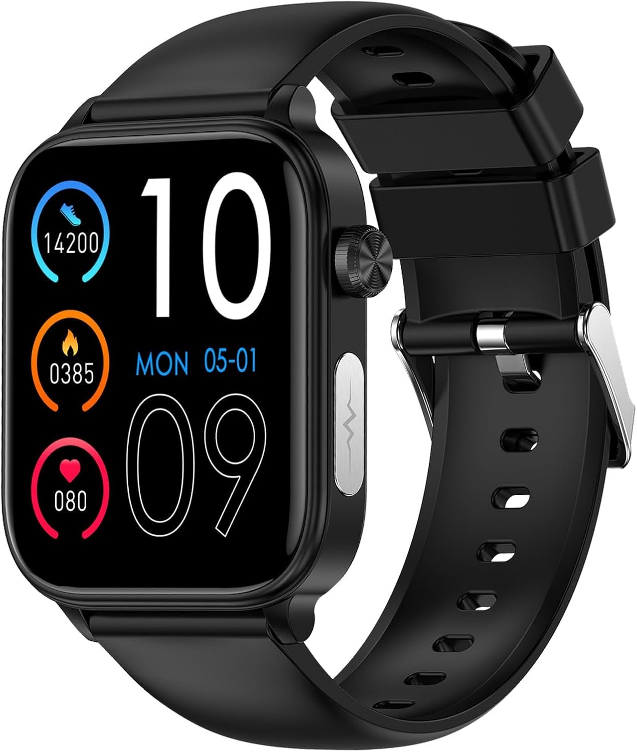 Men’s Women’s Smart Watch,1.96-inch HD Touchscreen Smartwatch,100+ Sports,Blood Pressure,Heart Rate,Blood Oxygen,Sleep Monitoring,IP68 Waterproof Fitness Tracker,Android iOS iPhone (Black)