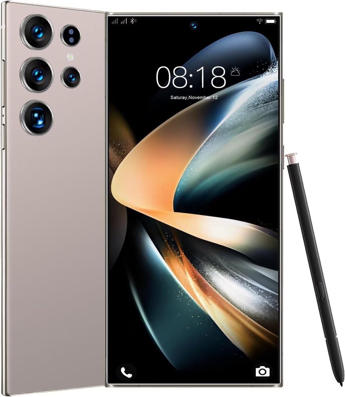 S25U+ Unlocked Cell Phone, 64GB Smartphone, Unlocked Android, 6.8 inch, New 10 Core Processor, Long Battery Life, Edge-to-Edge Display, Include Pen, US Version, 2025, Titanium Gold