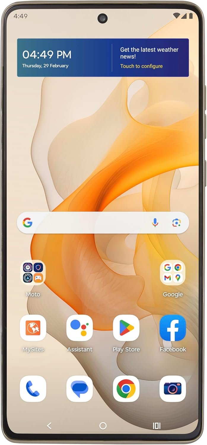 Simple Mobile | Moto G Stylus 5G 2024 | Locked | 128GB | 5000mAh Battery | 50 MP Camera | Beige | Prepaid Smartphone