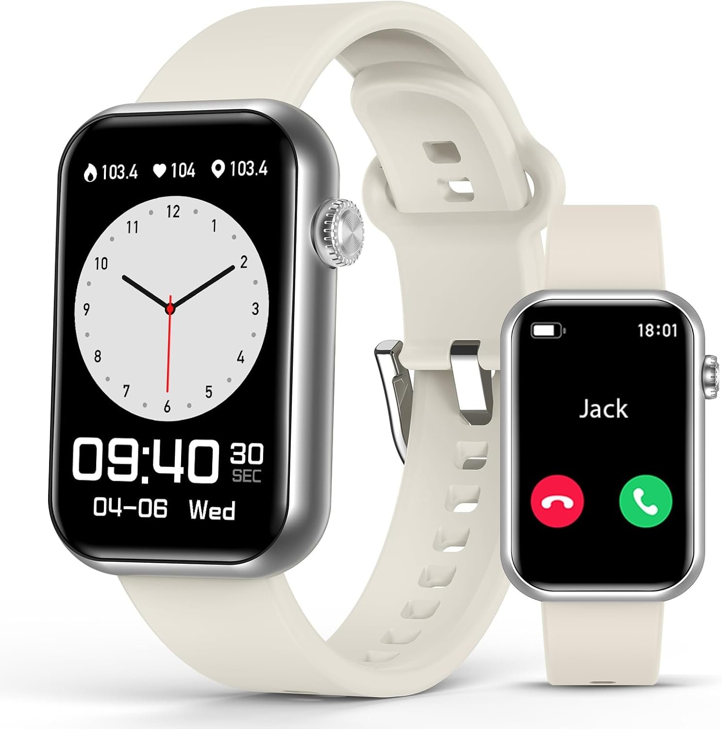 Smart Watch Fitness Tracker (Answer/Make Calls), 24/7 Heart Rate Spo2 Blood Pressure Monitor Sleep Tracker, 114 Sports Modes Calorie Step Tracker Pedometer, Waterproof Activity Tracker for Women Men