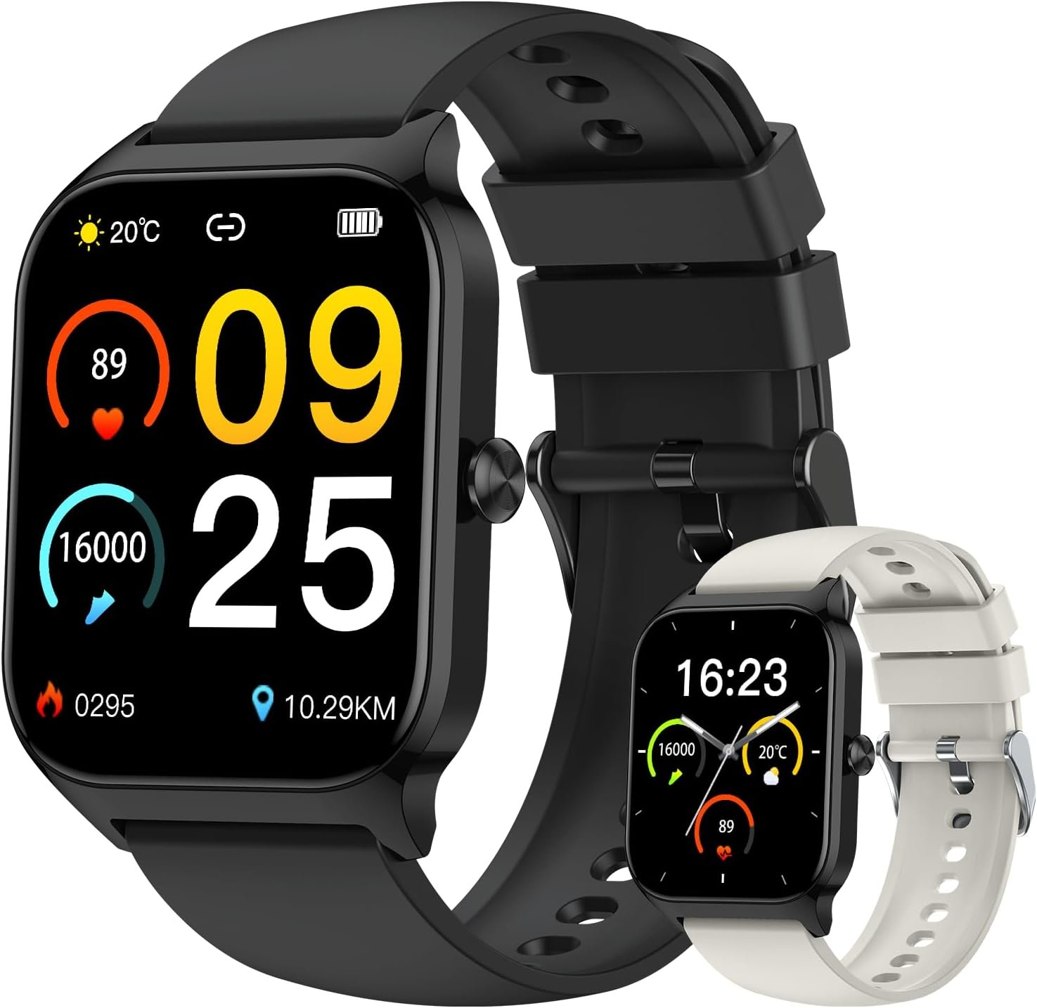 Smart Watch for Women Fitness Tracker: Waterproof Make/Answer Call Smart Watches for Women Running Digital Mens Watches Step Smartwatch Android Phones iPhone Samsung Compatible Heart Rate Monitor