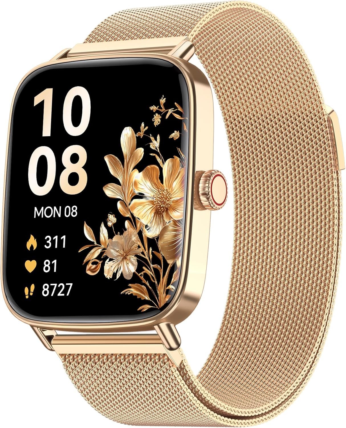 Smart Watches for Women, 1.85″ HD Smartwatch (Answer/Make Calls), 100+ Sport Fitness Watch with Heart Rate/Sleep/SpO2 Monitor, IP68 Waterproof Reloj Inteligente Compatible iPhone/Samsung/Android