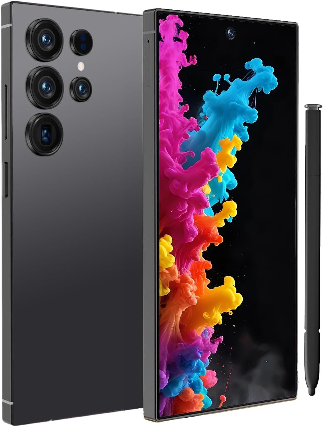 I25 Ultra Unlocked Cell Phone, 8GB+256GB Snapdragon 8 Gen 3 Android Smartphone, 7000mAh Battery Fast Charging Mobile Phone, 6.99″ FHD+ 120Hz Screen, 108MP Camera, Dual SIM Phone/GPS/Face ID – Black