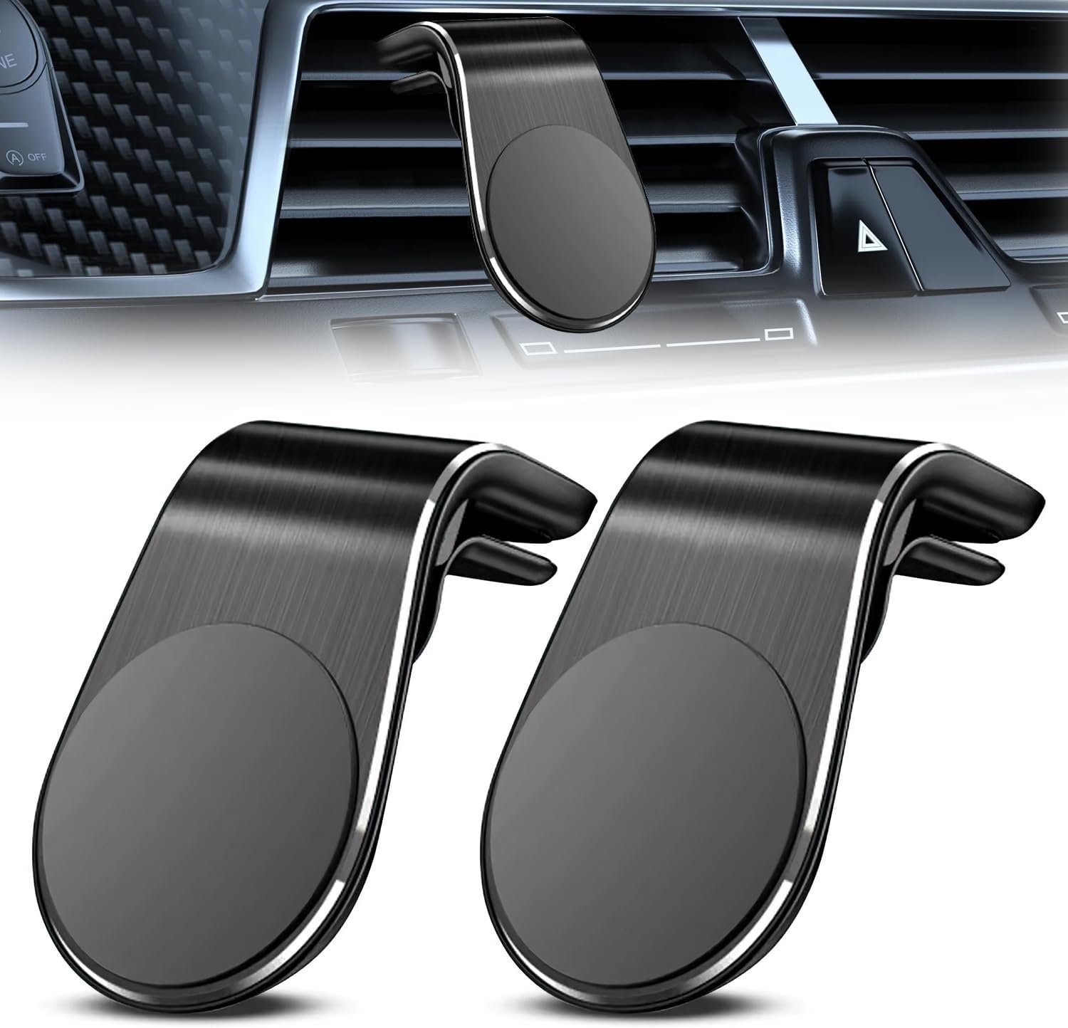 2pcs Mobile Phone Navigation Magnetic Bracket for Phone Holder,Navigation Holder,L Shaped 360°Rotatable Car Magnet Universal Car Strong Magnetic