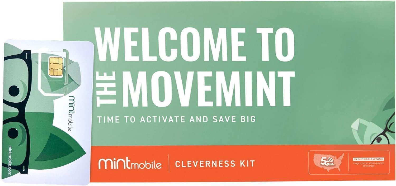 /mo. Mint Mobile Phone Plan with Unlimited Talk, Text & Data for 3 Months (3-in-1 SIM Card)
