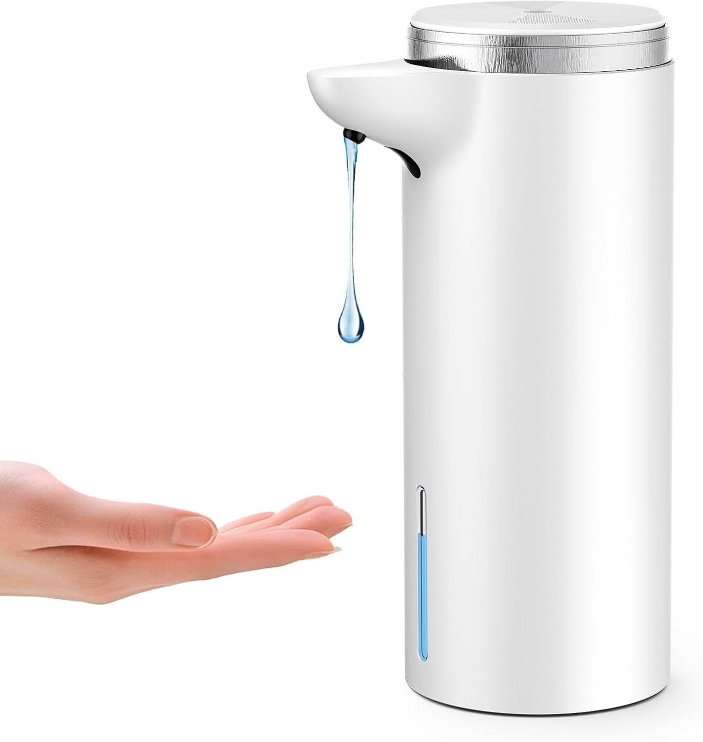Automatic Soap Dispenser Touchless (Upgrade Auto & Manual Modes) – IPX7 WaterProof – Adjustable Volume for Thick & Thin Liquid – USB C Rechargeable Dish/Hand Soap Dispenser for Kitchen Bathroom
