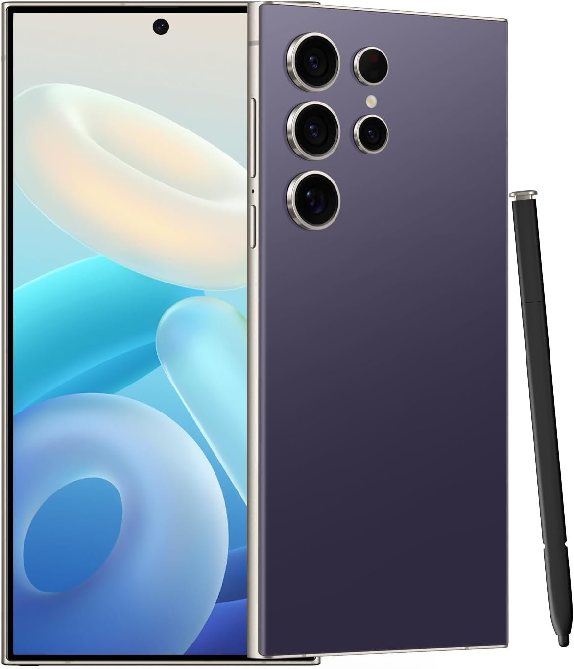 C24 Ultra 5G Smartphone, 6+256GB Unlocked Phone,48+108MP Zoom Camera，6800mAh 6.8″ HD Screen Unlocked Cell Phone, 6+256GB Android13.0,Face ID/Fingerprint Lock/GPS (Deep Purple)