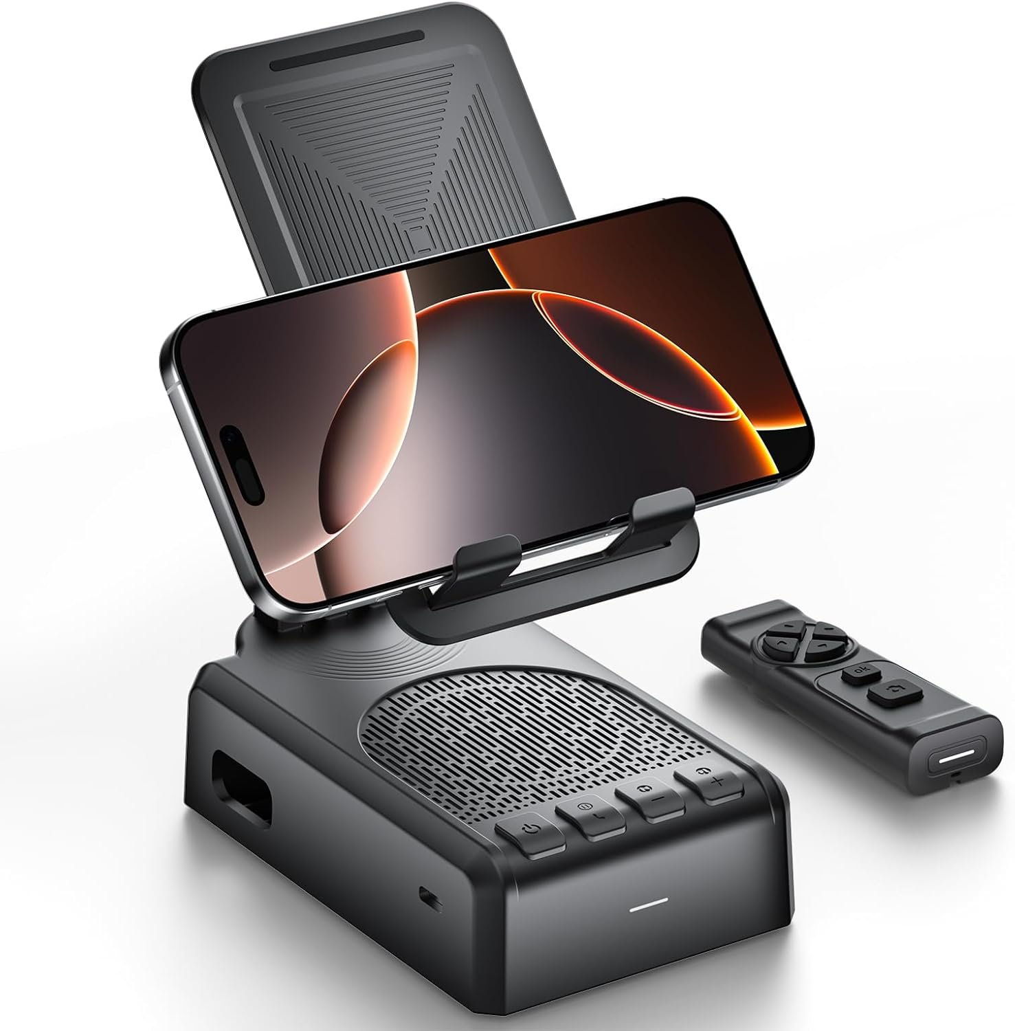Cell Phone Stand with Bluetooth Speaker and Remote Control(Video Control/Camera Control),Portable Bluetooth Speaker for Home and Outdoors,All Day Playtime,Compatible with iOS/Android,Birthday Gift