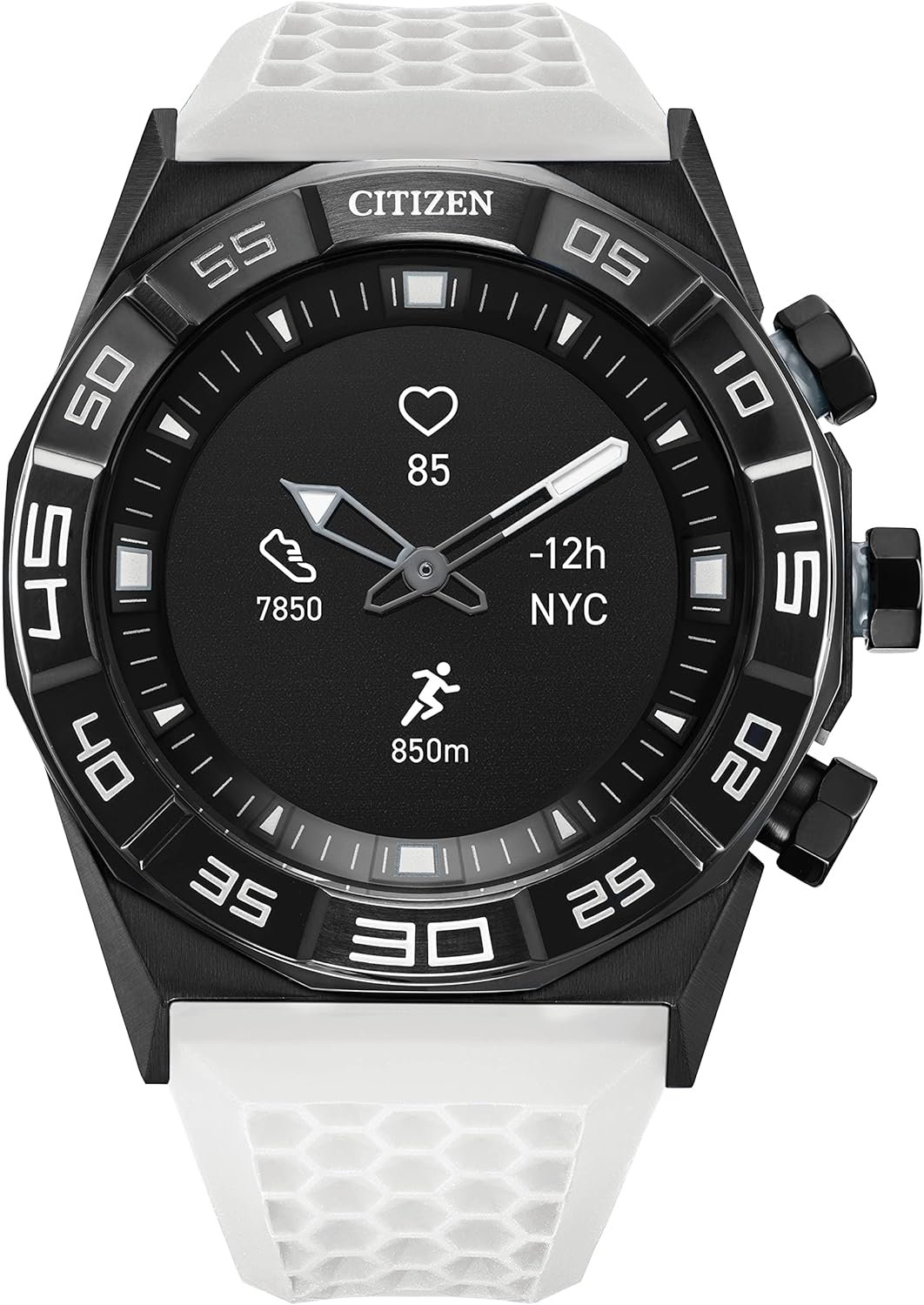 Citizen CZ Smart Gen 1 Hybrid smartwatch 44mm, Continuous Heart Rate Tracking, Fitness Activity, Golf App, Displays Notifications and Messages, Bluetooth Connection, 15 Day Battery Life