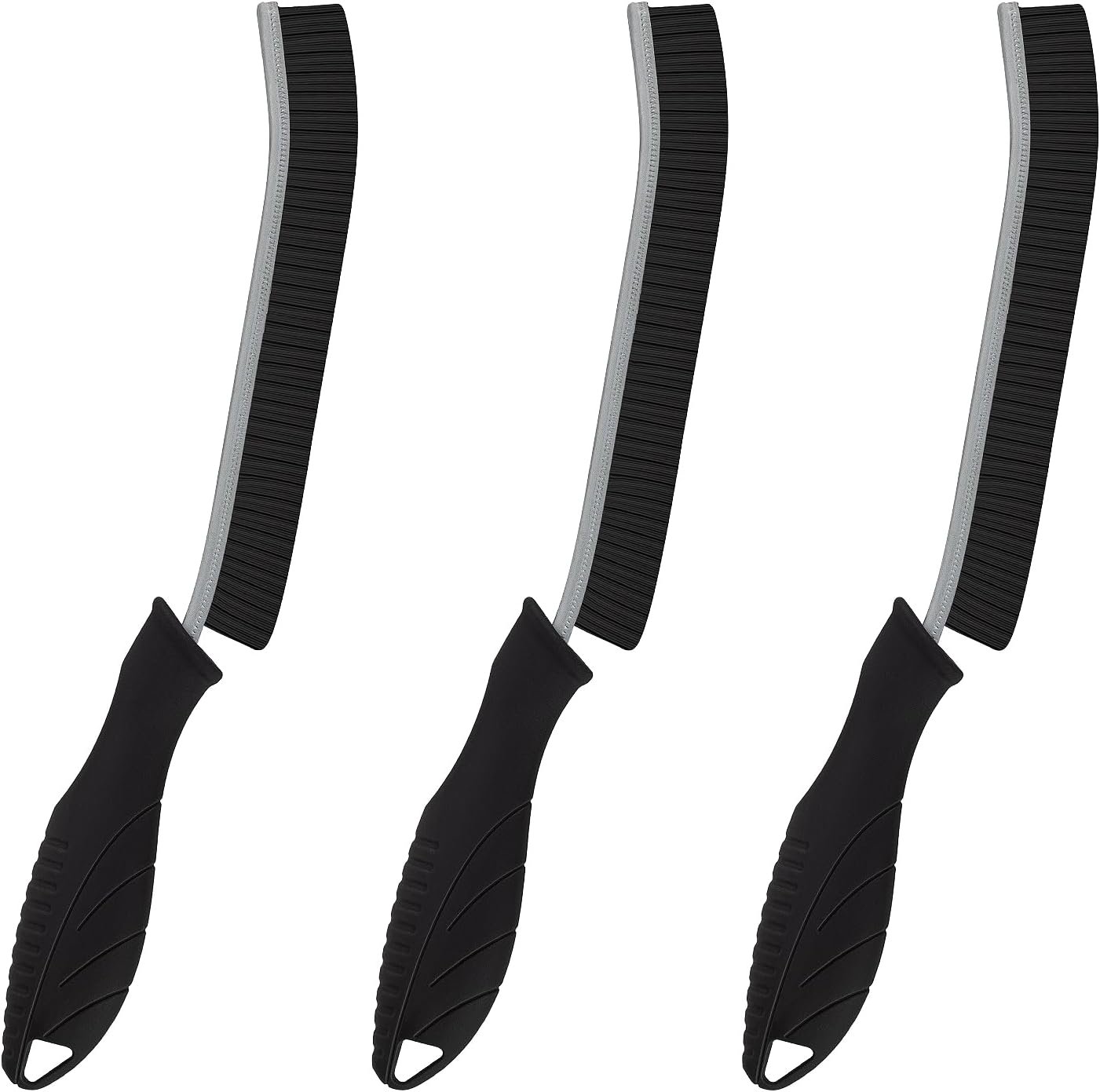 Cleaning Brush – 3 Pcs Hard Bristle Crevice Cleaning Brush, Grout Brush, Scrub Brush for Tile Grout Crevice, Gap Cleaning Tools for Bathroom Kitchen Toilet Window Track (3, Black)