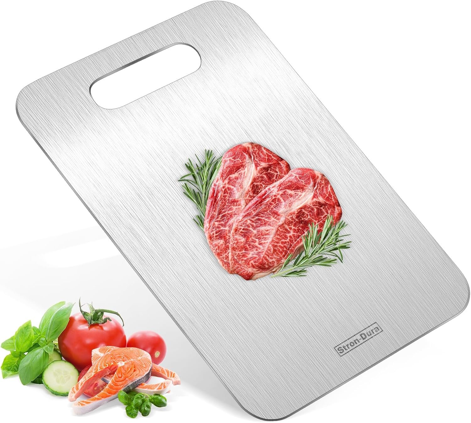 Cutting Boards for Kitchen, Titanium Cutting Board, Foodgrade Stainless Steel Cutting Board for Meat,Fruit, Vegetables, Outdoor or Indoor, S 11.5″ * 8″