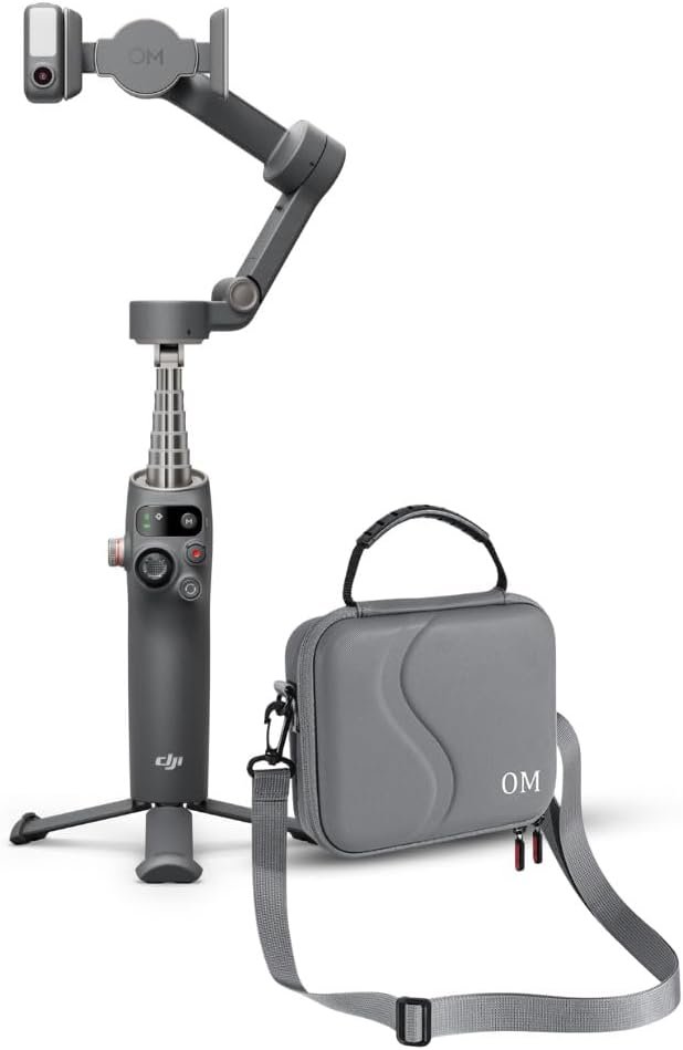 DJI Osmo Mobile 7P Gimbal with Multifunctional Module and 7th Gen Stabilization and Case Bundle