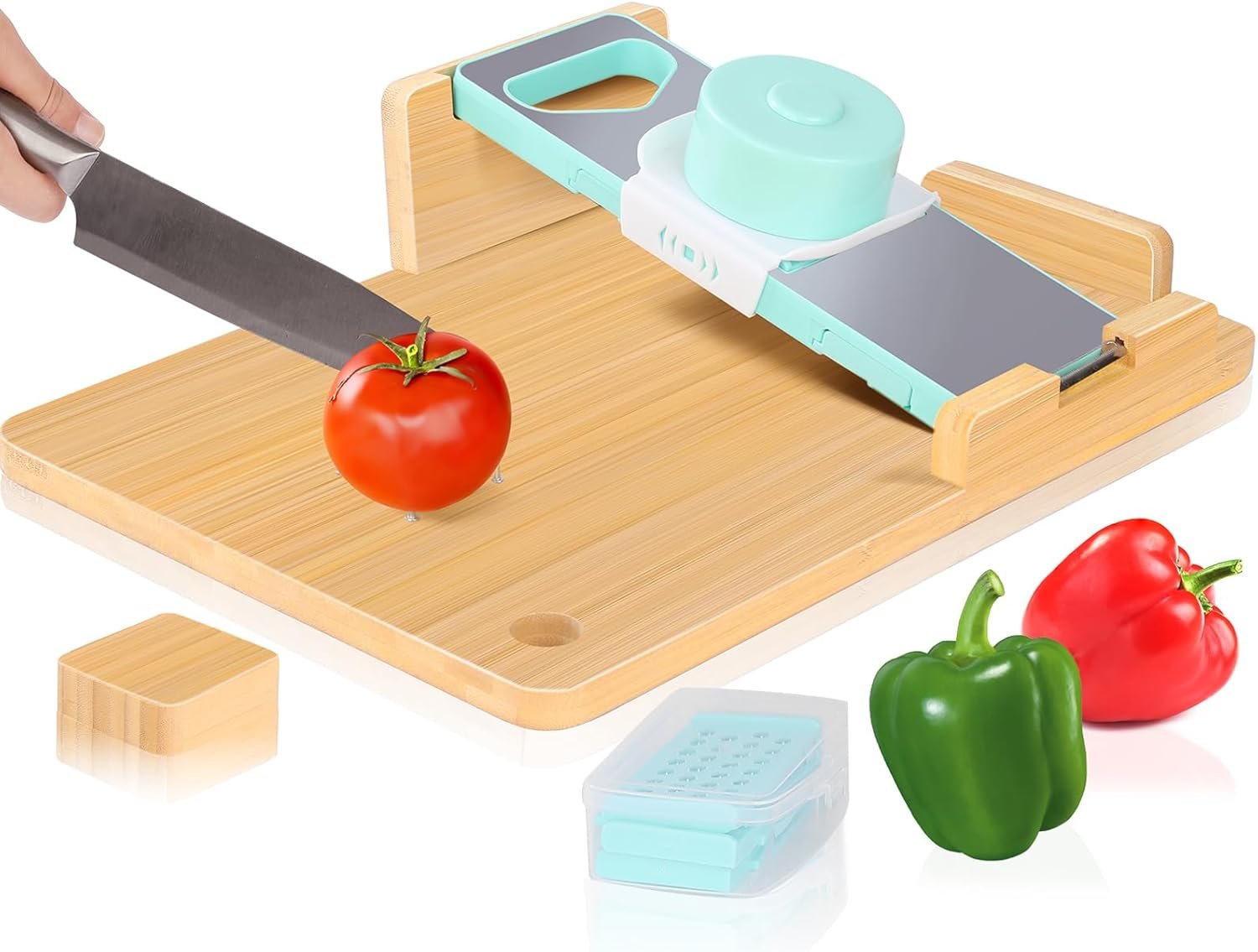 Easy-to-Use Adaptive One Handed Cutting Board,Handicap Kitchen Tools with Bread Stops & Steel Spikes,Easy to Clean-for Amputees,Stroke Victims,Elderly