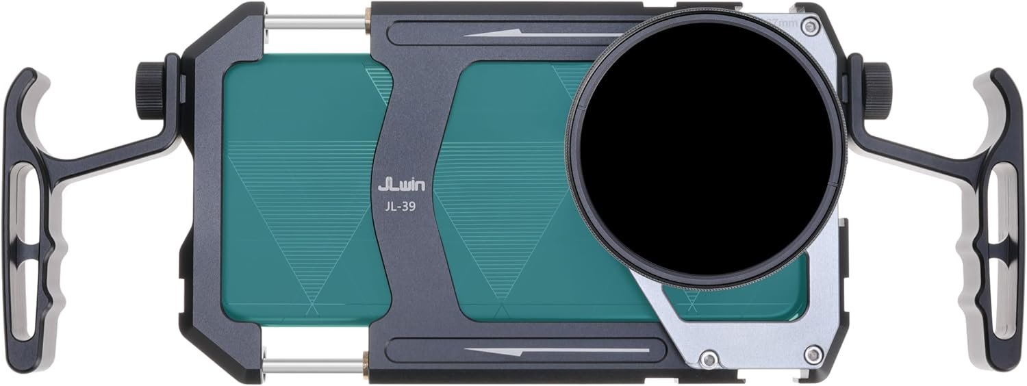 FocusFoto Universal Phone Cage with 67mm Variable Fader ND Filter, Smartphone Video Rig Kit with Dual Handles, Handheld Filmmaking Vlogging Case Stabilizer for Videomaker